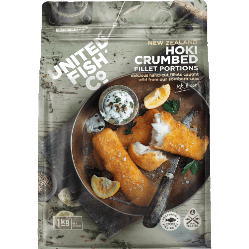 United Fish Co New Zealand Hoki Crumbed Fillet Portions