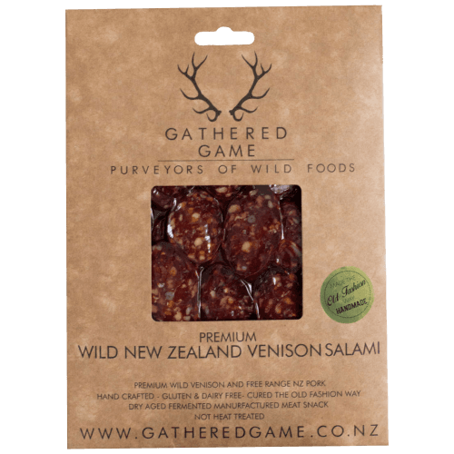 Gathered Game Wild Venison Spicy Italian Sliced Salami 100 g