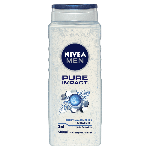 Nivea Men Pure Impact Purifying & Minerals Shower Gel 500 mL