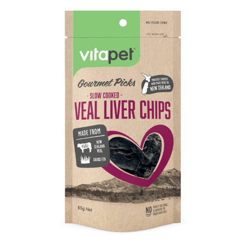 VitaPet Gourmet Picks Veal Liver Chips Dog Treats