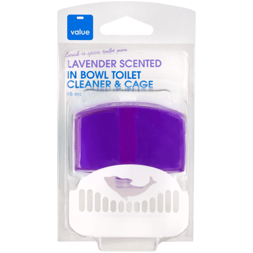 Value Lavender Scented In Bowl Toilet Cleaner & Cage 55 mL