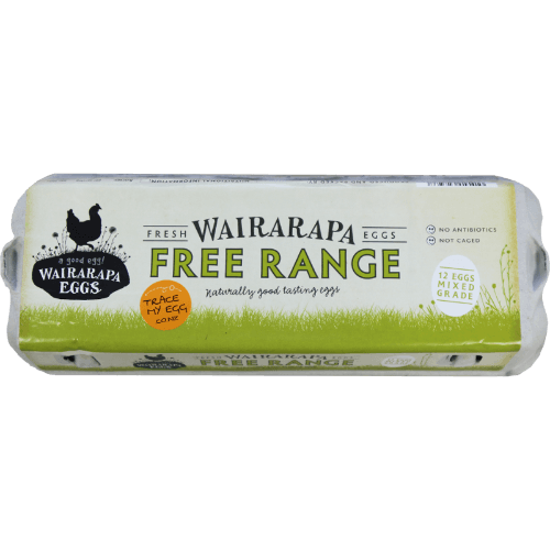 Wairarapa Eggs Free Range Mixed Eggs 12 pack
