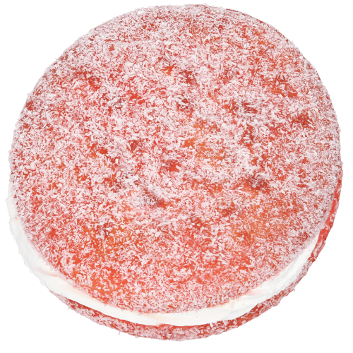 Raspberry Lamington With Mock Creme