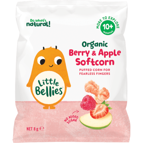 Little Bellies Organic Berry & Apple Softcorn 10+ Months
