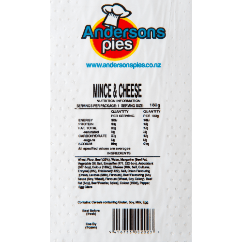 Andersons Pies Mince & Cheese Pie