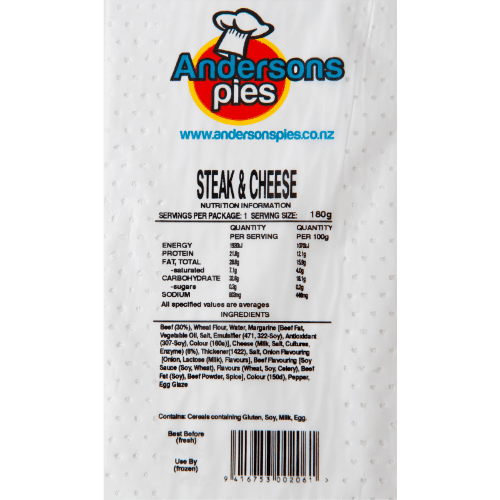 Andersons Pies Steak & Cheese Pie