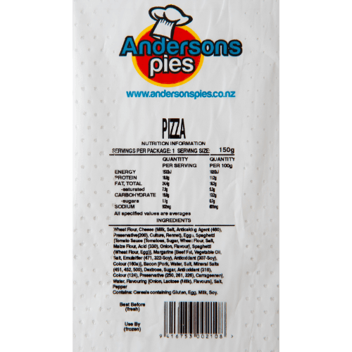 Andersons Pies Pizza Pie 150 g