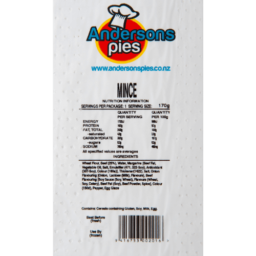 Andersons Pies Mince Pie