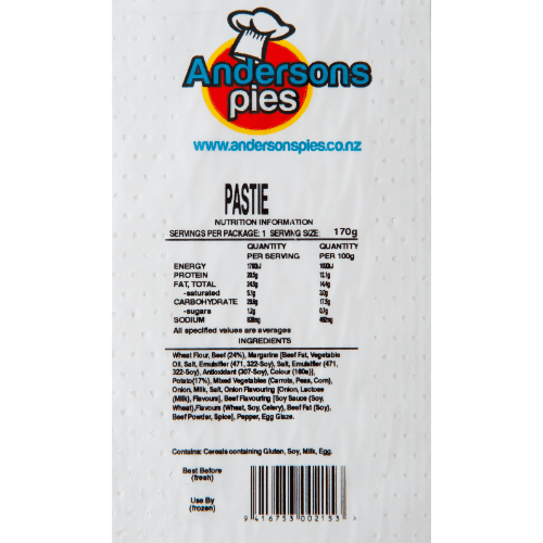 Andersons Pies Pastie Pie