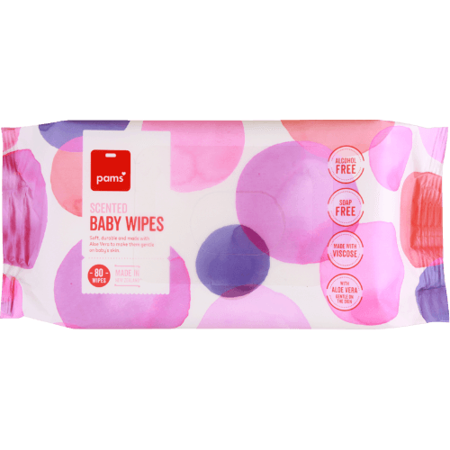 Pams Scented Baby Wipes 80 pack