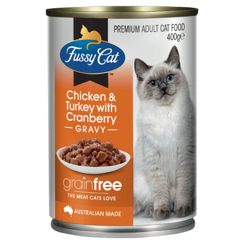 Fussy Cat Grainfree Chicken & Turkey With Cranberry Gravy Premium Adult Cat Food