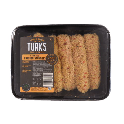 Turk's Crumbed Chicken Sausages