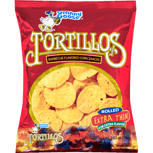 Granny Goose Barbecue Flavoured Extra Thin Tortillos Corn Snacks