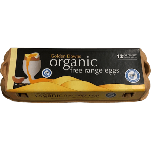 Golden Downs Organic Free Range Mixed Grade Eggs 12 pack