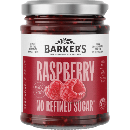 Barker's Raspberry Spreadable Fruit Preserve