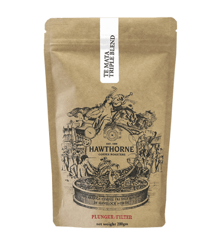 Hawthorne Coffee Roasters Te Mata Triple Blend Plunger Filter Coffee 200 g