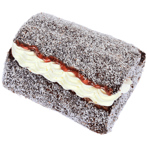 Chocolate Mock Cream Half Lamington Log