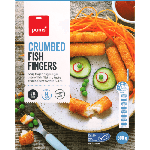 Pams Crumbed Fish Fingers