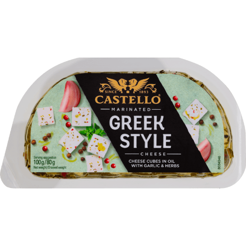 Castello Marinated Greek Style Cheese In Oil With Garlic & Herbs