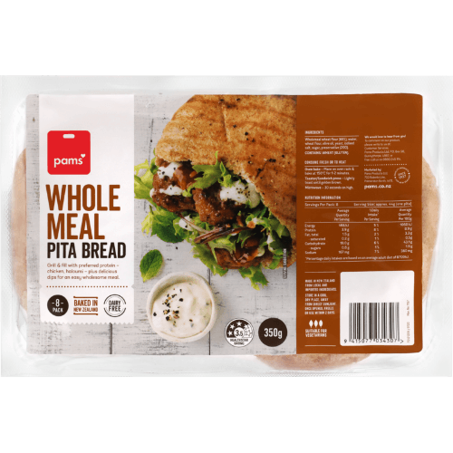 Pams Round Wholemeal Pita