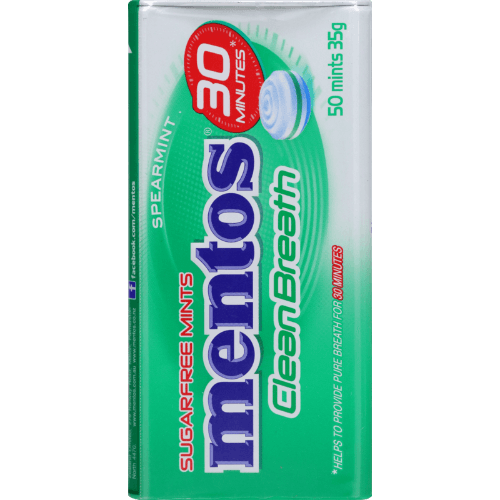 Mentos Clean Breath Spearmint Sugarfree Mints
