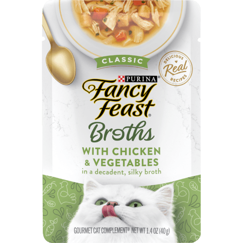 Purina Fancy Feast Adult Broths Chicken & Vegetables Wet Cat Food