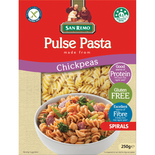 San Remo Chickpeas Spirals Pulse Pasta