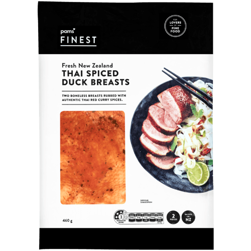 Pams Finest Fresh New Zealand Thai Spiced Duck Breasts 460 g