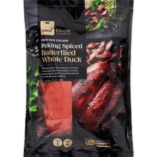 Pams Finest Fresh New Zealand Peking Spiced Butterflied Duck