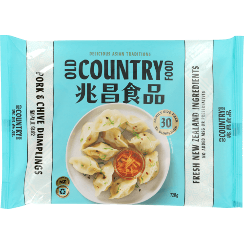 Old Country Food Pork & Chive Dumplings