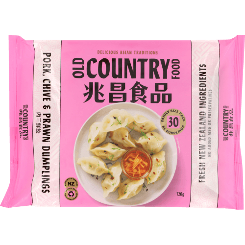 Old Country Food Pork Chive & Prawn Dumplings