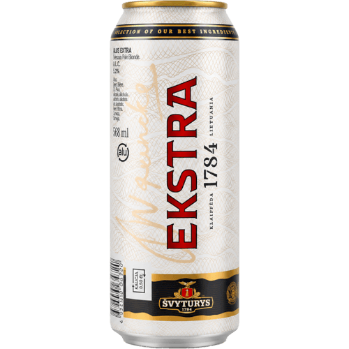 Svyturys Ekstra Premium Lager Beer 568 mL