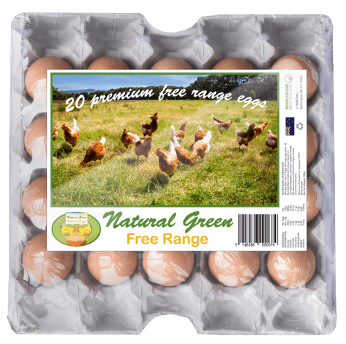 Natural Green Free Range Eggs 20 pack
