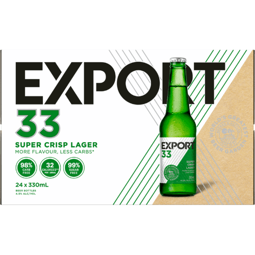 DB Export 33 Super Crisp Lager Bottles