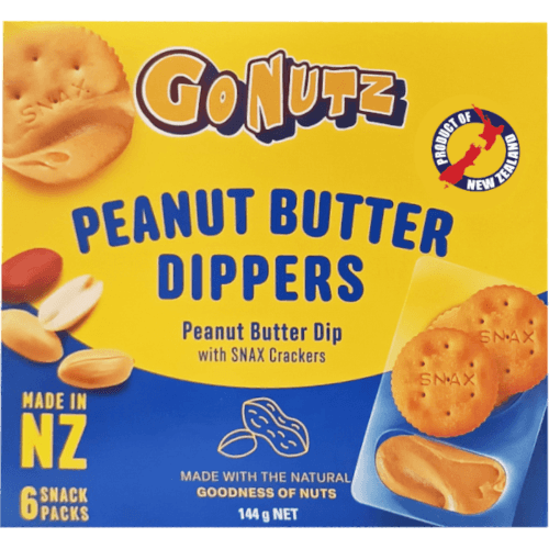 Gonutz Peanut Butter Dippers With Snax Crackers 144 g