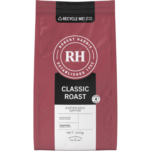 Robert Harris Classic Roast Espresso Grind 100% Fresh Arabica Coffee 200 g