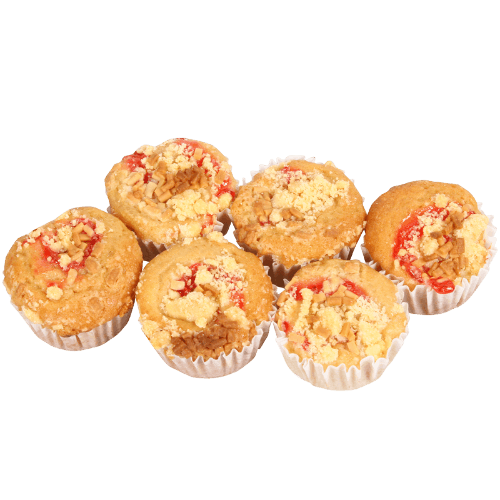 Raspberry White Melts Muffins 6 pack