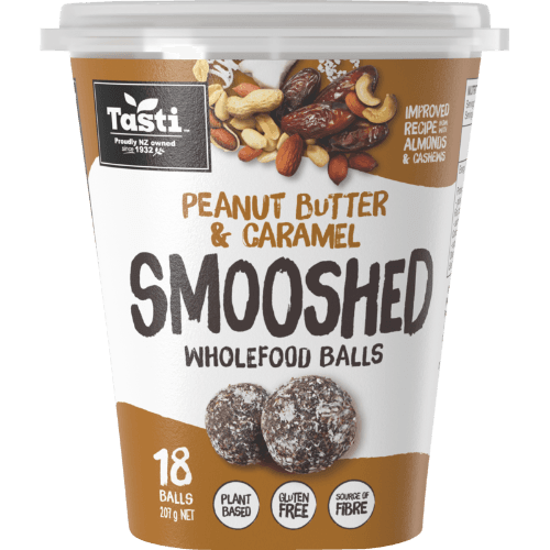 Tasti Smooshed Peanut Butter & Caramel Wholefood Balls