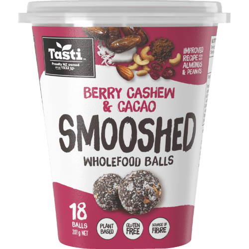 Tasti Berry Cashew & Cacao Smooshed Wholefood Balls