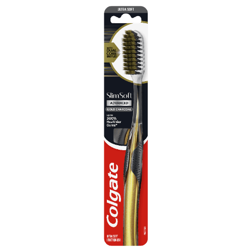 Colgate Slim Soft Advanced Gold  Charcoal Toothbrush