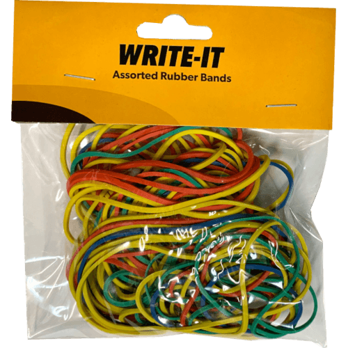 Write It Rubber Bands Assorted Colours