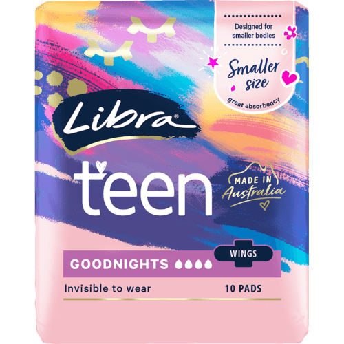 Libra Teen Goodnights Pads With Wings