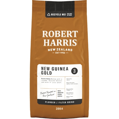 Robert Harris New Guinea Gold Plunger Filter Grind 100% Arabica Fresh Coffee 200 g