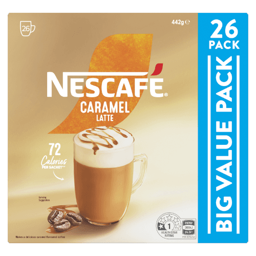 Nescafe Caramel Latte Coffee Sachets Value Pack