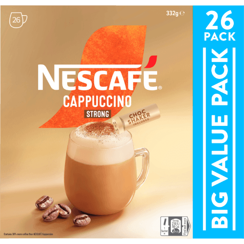 Nescafe Cappuccino Strong Coffee Sachets Value Pack
