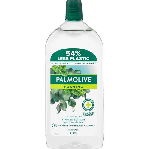 Palmolive Foaming Antibacterial Mint & Eucalyptus Limited Edition Hand Wash Refill 500 mL