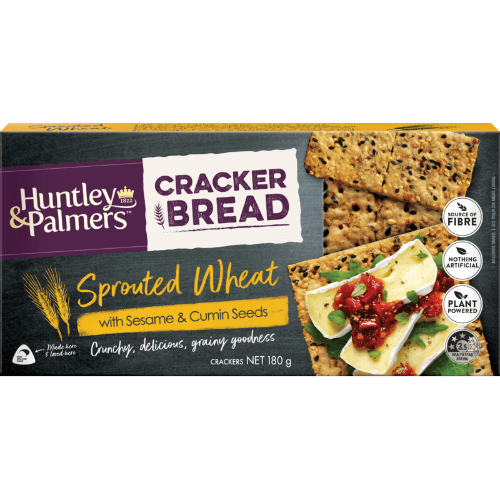 Huntley & Palmers Sprouted Wheat Sesame & Cumin Seeds Cracker Bread