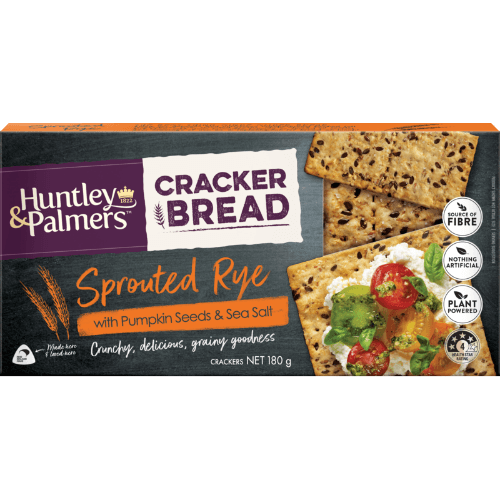 Huntley & Palmers Sprouted Rye Pumpkin Seeds & Sea Salt Cracker Bread