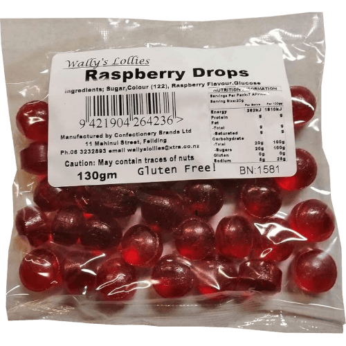 Wally's Lollies Raspberry Drops