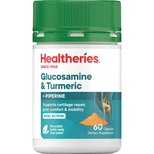 Healtheries Glucosamine & Turmeric + Piperine Capsules